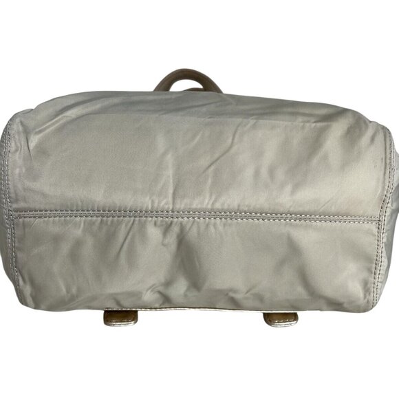 Michael Kors Metallic Beige/Silver Nylon Shoulder Bag With Buckle Detail - Picture 6 of 8